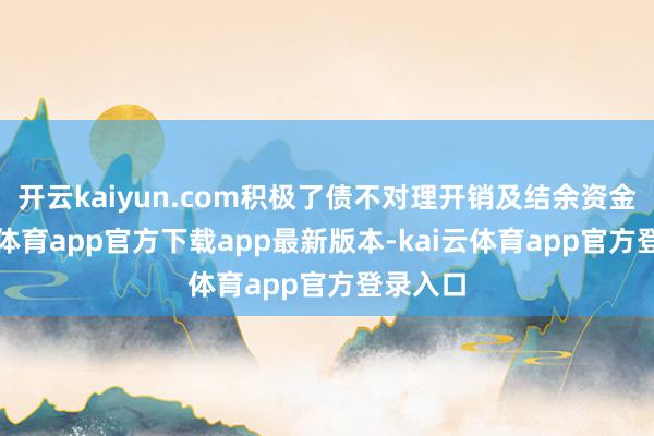 开云kaiyun.com积极了债不对理开销及结余资金-kai云体育app官方下载app最新版本-kai云体育app官方登录入口