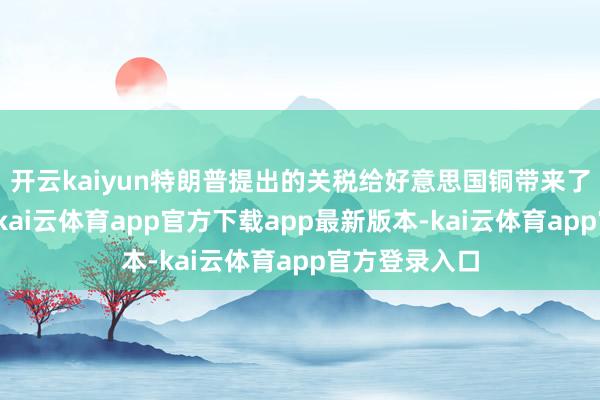 开云kaiyun特朗普提出的关税给好意思国铜带来了广宽的溢价-kai云体育app官方下载app最新版本-kai云体育app官方登录入口